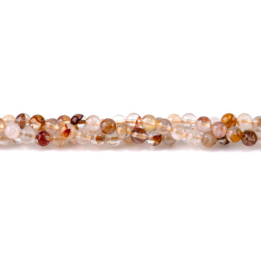 This is a Dakota Stones 6mm Hematoid Quartz Copper Gemstone strand with round beads in 15-16 inch strand.