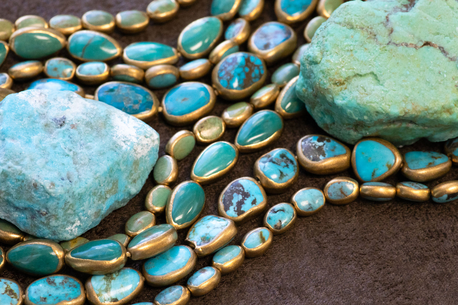 Authentic Turquoise with a built-in finish.