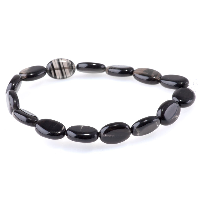 Ice Obsidian 10x14mm Oval - 8-Inch