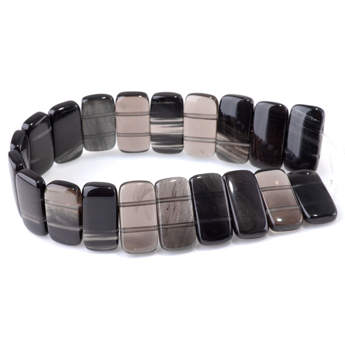 Ice Obsidian 10x20mm Double Drill - 8-Inch