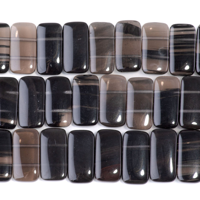 Ice Obsidian 10x20mm Double Drill - 8-Inch