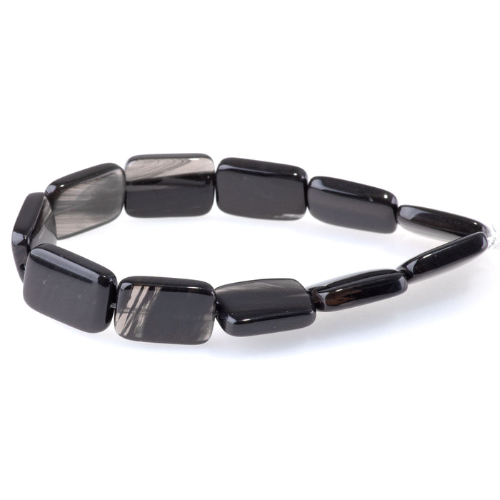 Ice Obsidian 13x18mm Rectangle   - 8-Inch