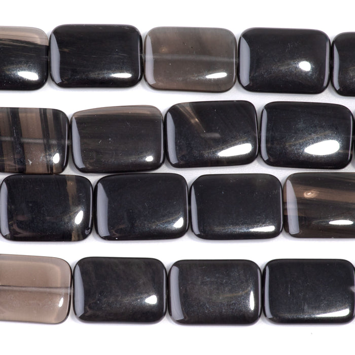 Ice Obsidian 13x18mm Rectangle   - 8-Inch