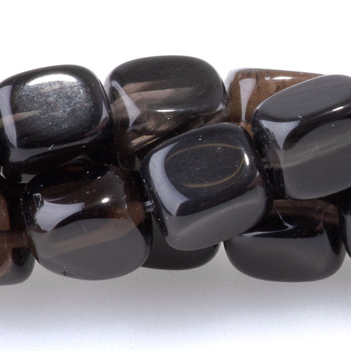 This is a Dakota Stones 8x10mm Ice Obsidian Gemstone strand with nugget beads in 8 inch strand.