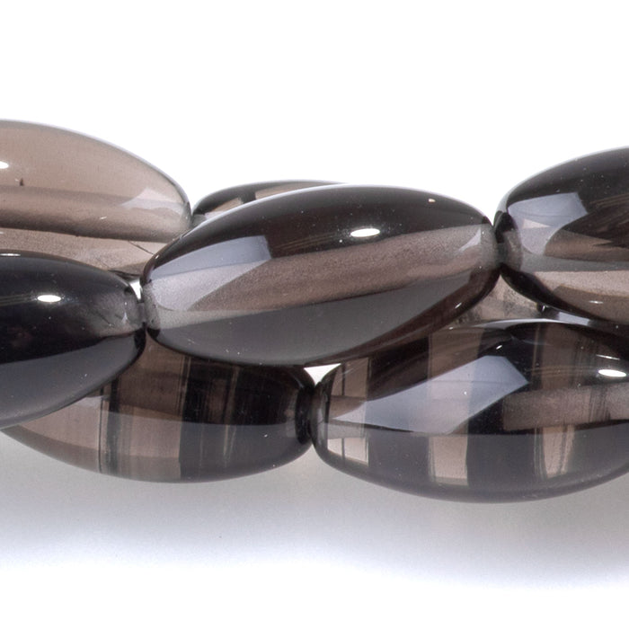 Ice Obsidian 8x16mm Rice Bead - 8-Inch