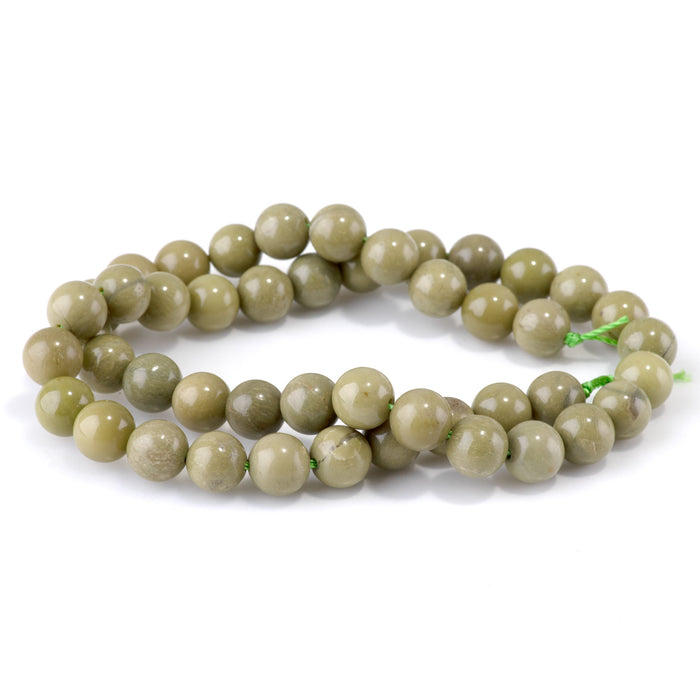 Green Imperial Jasper 8mm Round - 15-16 Inch
