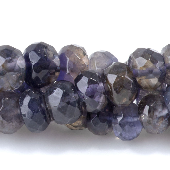 Iolite 4-7mm Faceted Rondelle - 18 Inch