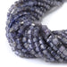 This is a Dakota Stones 4mm Iolite Gemstone strand with natural A grade table-cut cube beads in 15-16 inch strand.