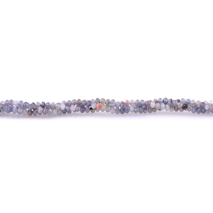 Bloody Iolite 3x4mm Rondelle Faceted - 15-16 Inch