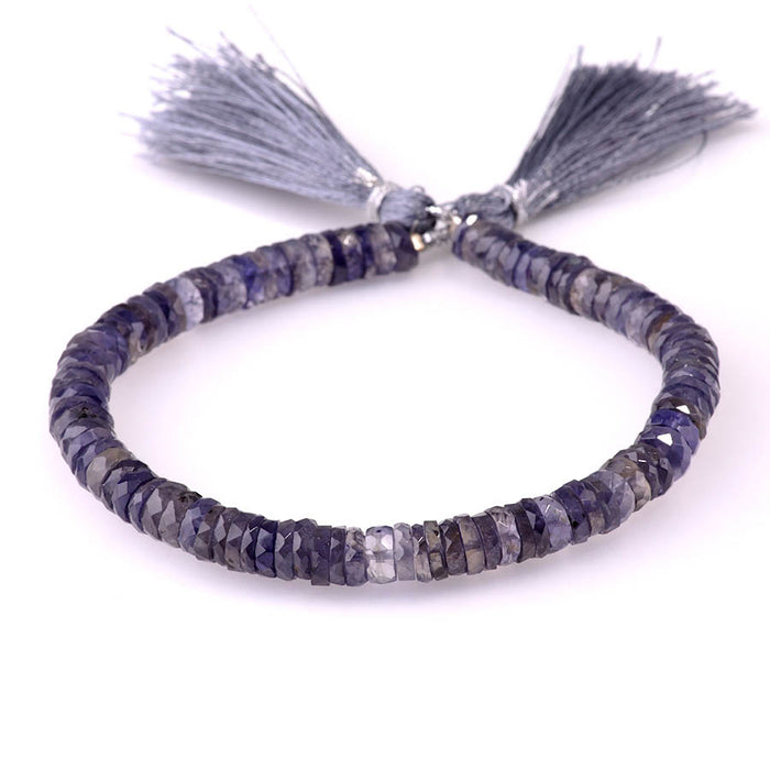 Iolite 6-8mm Faceted Irregular Tyre - 8 Inch