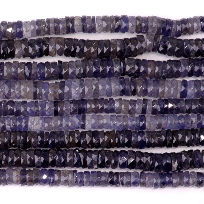 Iolite 6-8mm Faceted Irregular Tyre - 8 Inch