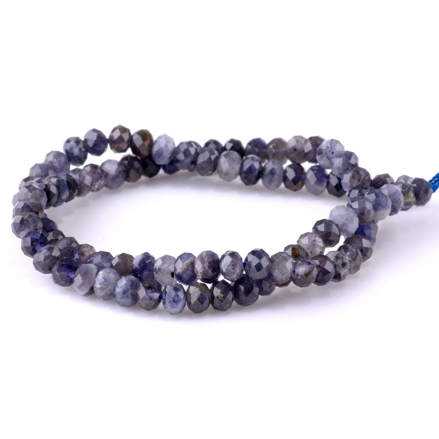 Iolite 4x6mm Faceted Rondelle - 15-16 Inch