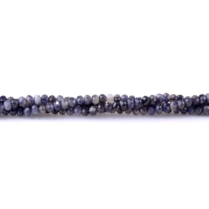 Iolite 4x6mm Faceted Rondelle - 15-16 Inch