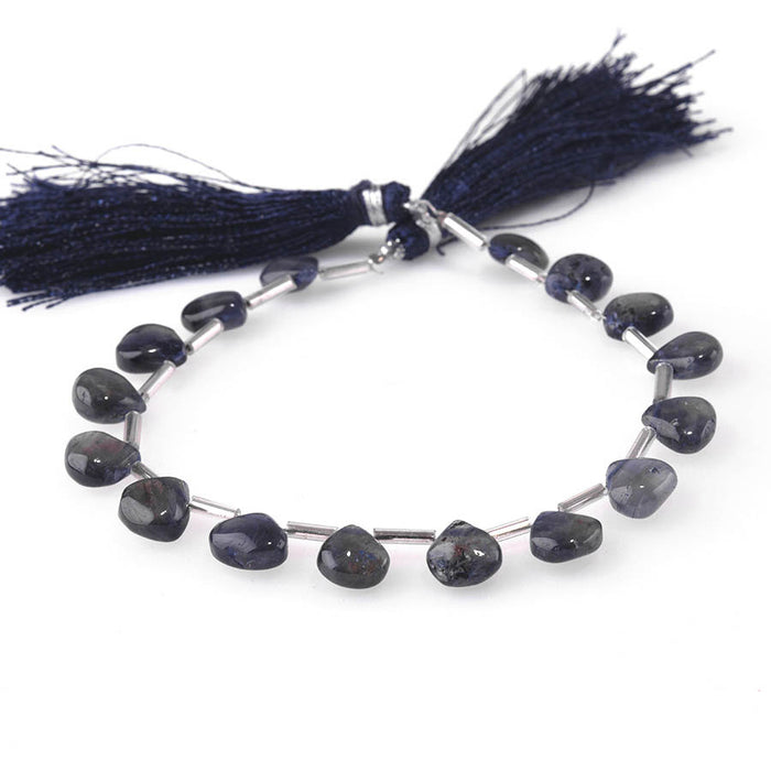 Iolite 7-10mm Heart - 8 Inch