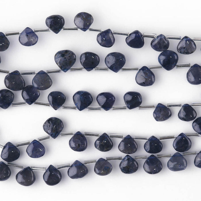 Iolite 7-10mm Heart - 8 Inch