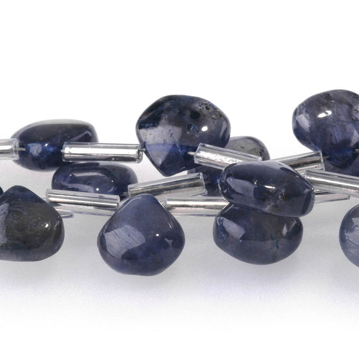 Iolite 7-10mm Heart - 8 Inch