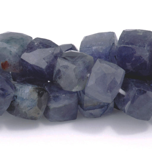 This is a Dakota Stones 7-8mm Iolite Gemstone strand with faceted cube beads in 8 inch strand.