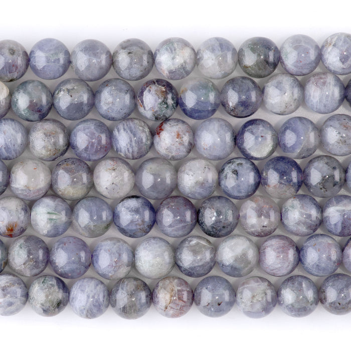 Bloody Iolite 8mm Round - 15-16 Inch