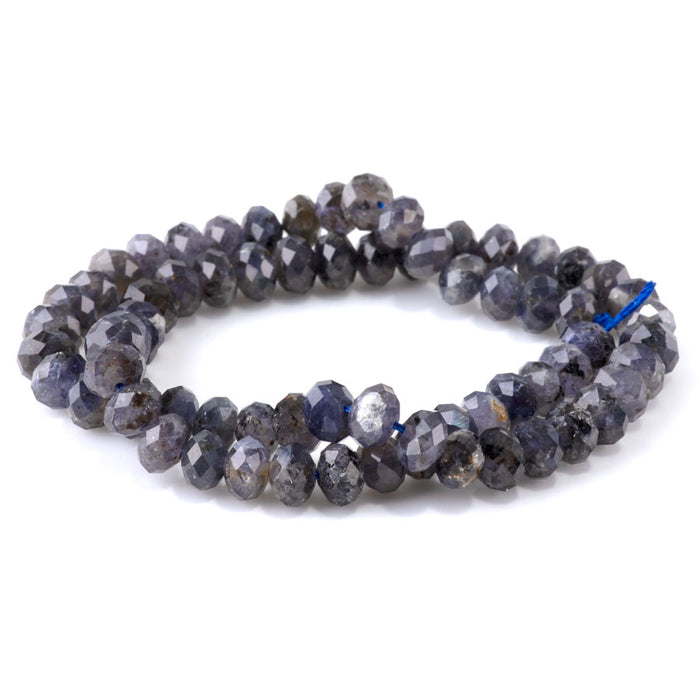 Iolite 5x8mm Rondelle Faceted - 15-16 Inch