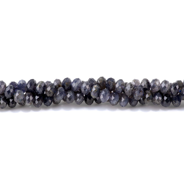 Iolite 5x8mm Rondelle Faceted - 15-16 Inch