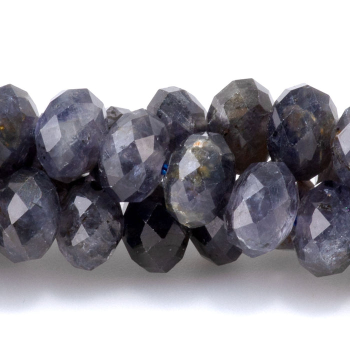 Iolite 5x8mm Rondelle Faceted - 15-16 Inch