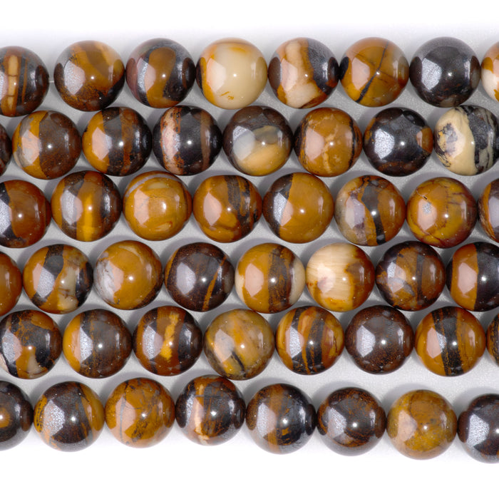 Iron Zebra Jasper 10mm Round - 15-16 Inch