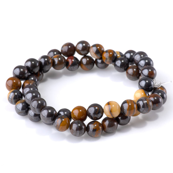 Iron Zebra Jasper 8mm Round - 15-16 Inch