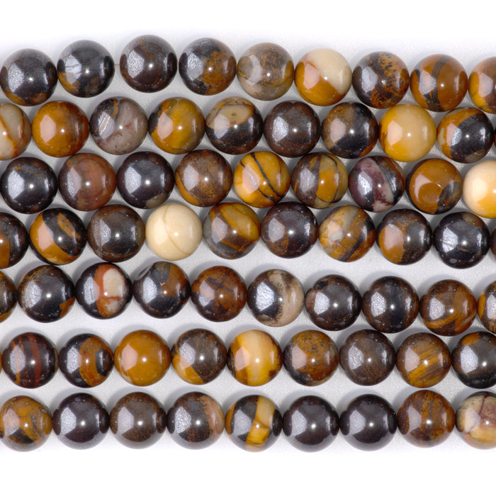 Iron Zebra Jasper 8mm Round - 15-16 Inch