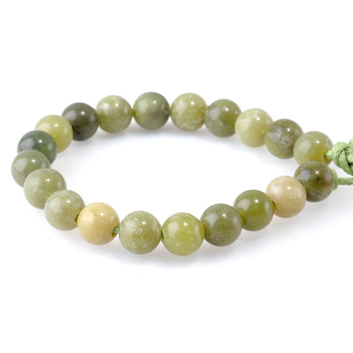 BC Jade 10mm Round - Large Hole Beads