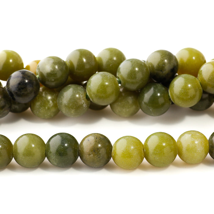 BC Jade 10mm Round - Large Hole Beads