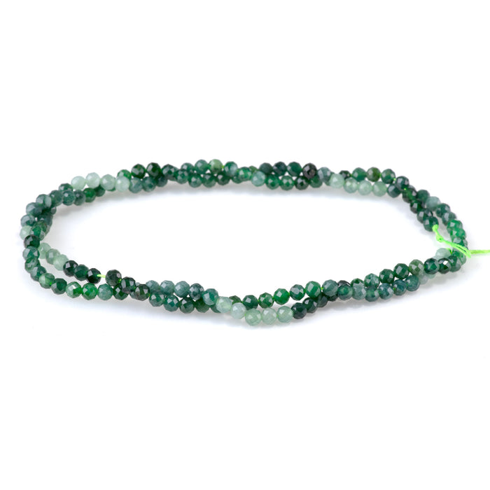Guatemalan Jade 3mm Banded Faceted Round A Grade - 15-16 Inch*