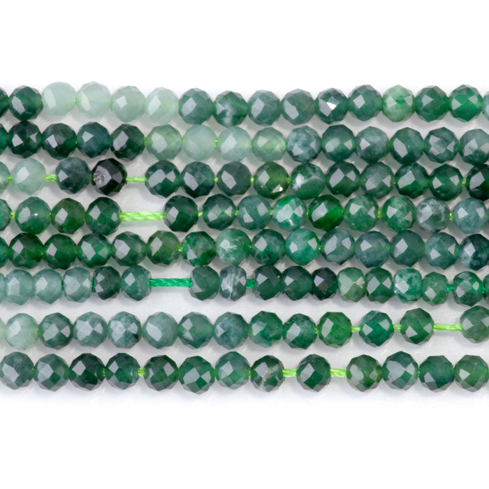 Guatemalan Jade 3mm Banded Faceted Round A Grade - 15-16 Inch*