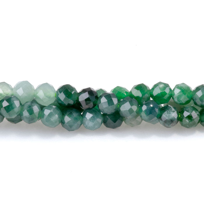 Guatemalan Jade 3mm Banded Faceted Round A Grade - 15-16 Inch*