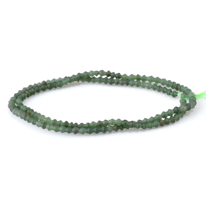 Nephrite Jade 3mm Irregular Saucer Bead - 13-14 Inch