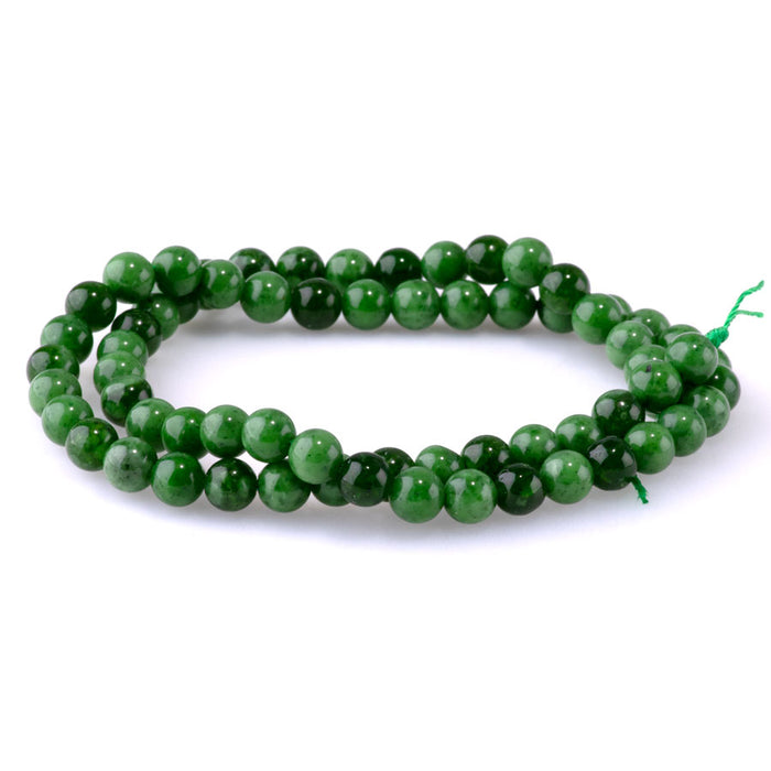 Siberian Jade 6mm Round - 15-16 Inch