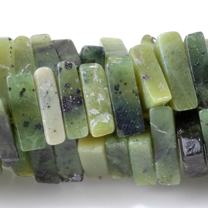 BC Jade 8-9mm Triangle Heishi Bead - 15-16 Inch