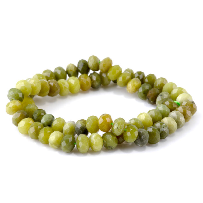 Jade 5x8mm Rondelle Faceted - 15-16 Inch