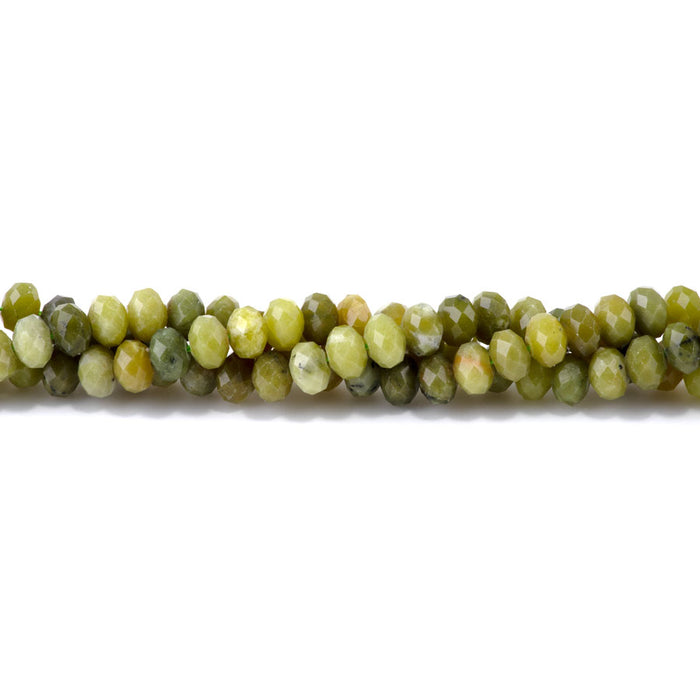 Jade 5x8mm Rondelle Faceted - 15-16 Inch