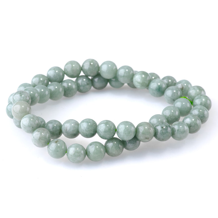 Jadeite 8mm Round A Grade - 15-16 Inch