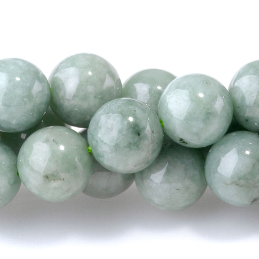 This is a Dakota Stones 8mm Jadite Gemstone strand with A grade round beads in 15-16 inch strand.