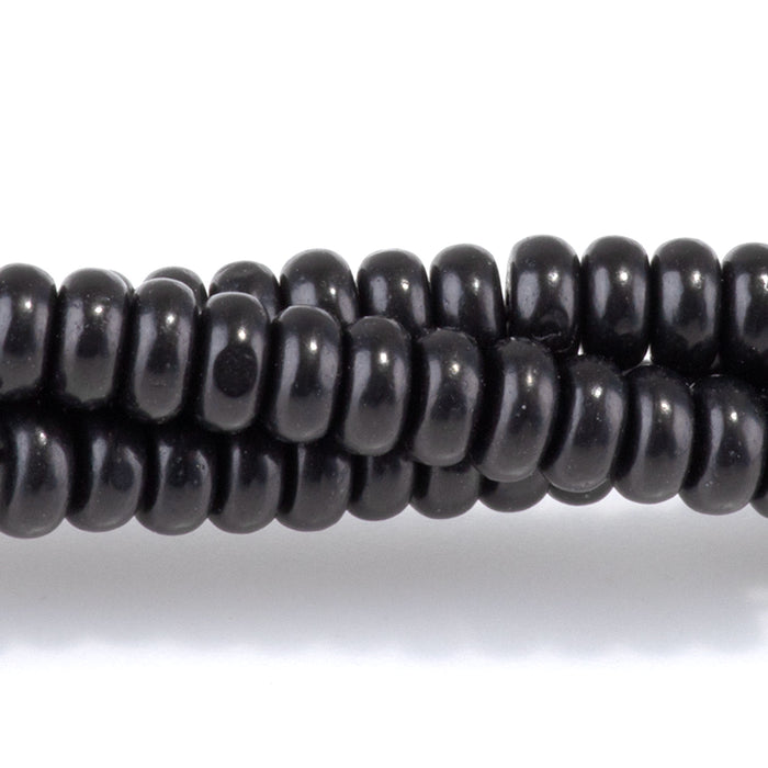 Jet 4mm Rondelle Bead - 15-16 Inch