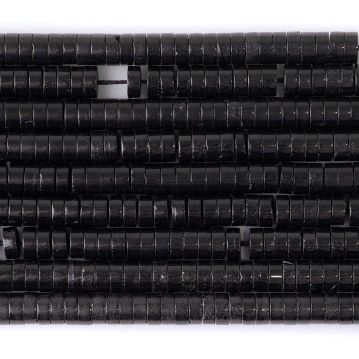 Jet 6mm Heishi - 15-16 Inch