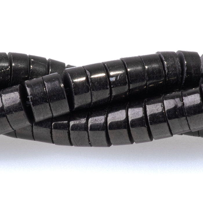 Jet 6mm Heishi - 15-16 Inch