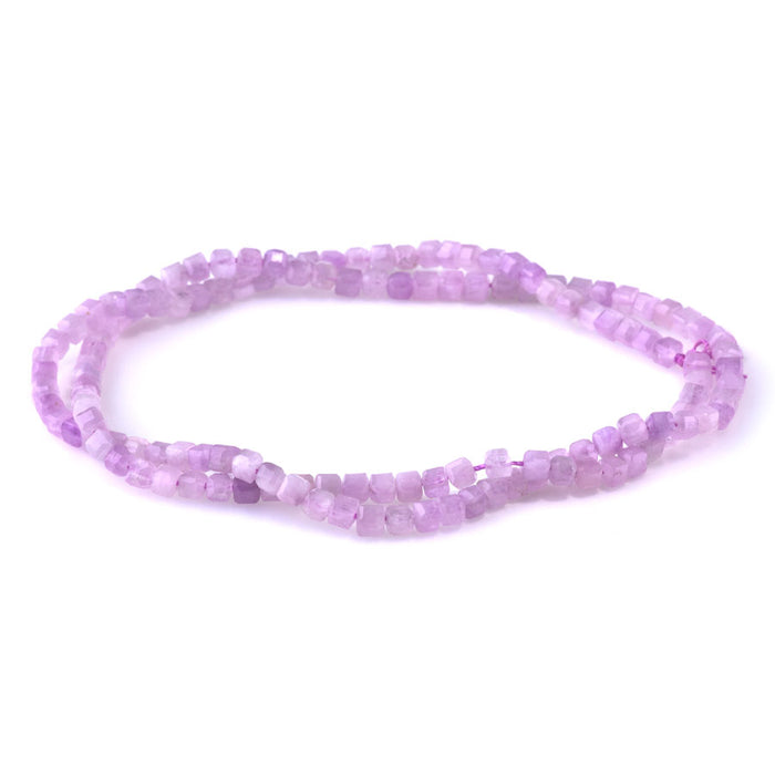 Kunzite 3mm Table Cut Cube AA Grade - 15-16 Inch