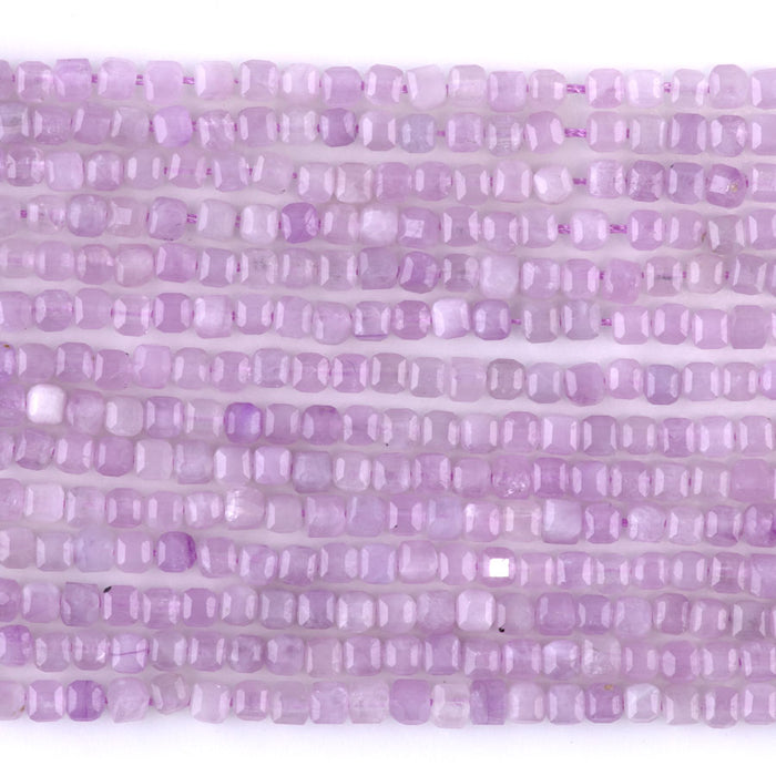 Kunzite 3mm Table Cut Cube AA Grade - 15-16 Inch