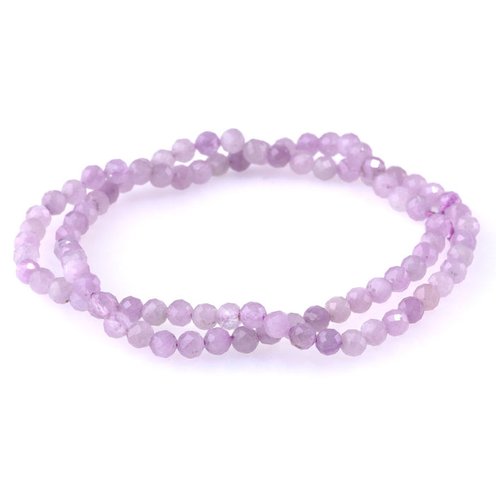 Kunzite 4mm Round Faceted AA Grade - 15-16 Inch