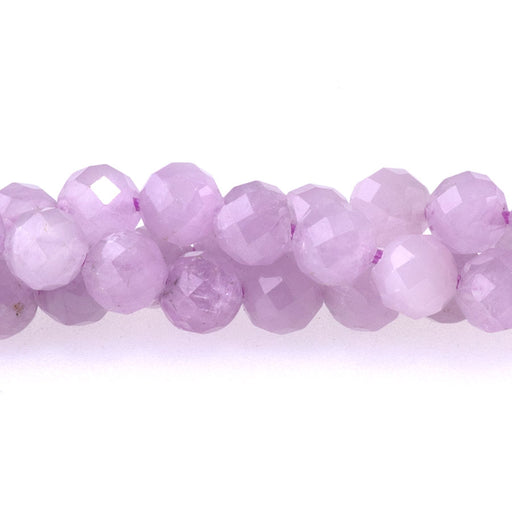 This is a Dakota Stones 4mm Kunzite Gemstone strand with AA grade faceted round beads in 15-16 inch strand.