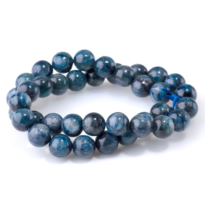 Blue Kyanite 10mm Round - 15-16 Inch