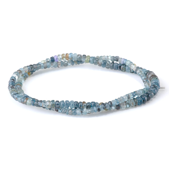 Kyanite 2-3x3-5mm Graduated Irregular Rondelle Beads - 15-16 Inch