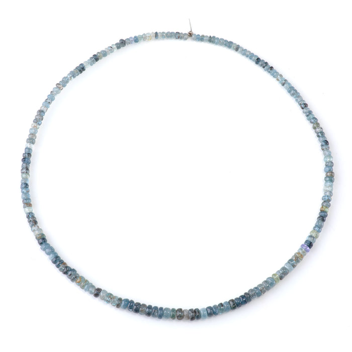 Kyanite 2-3x3-5mm Graduated Irregular Rondelle Beads - 15-16 Inch